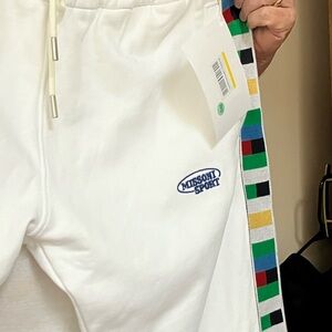 Missoni White Pants with Multicolor Stripes